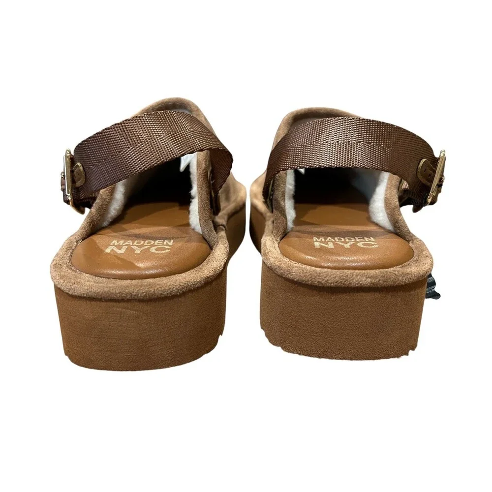 Madden NYC Youth Girls Platform Clog Faux Shearling Lining Size 4 NWT Chunky